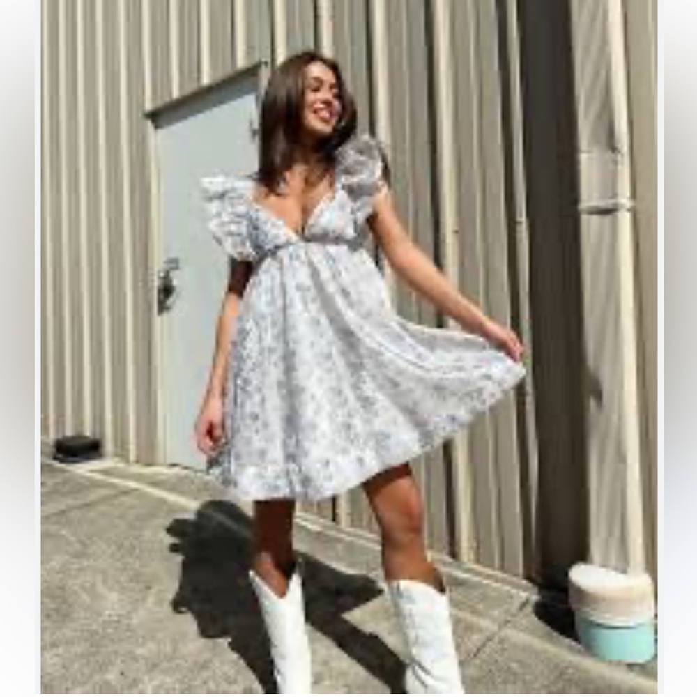 Floral print baby doll dress NWT